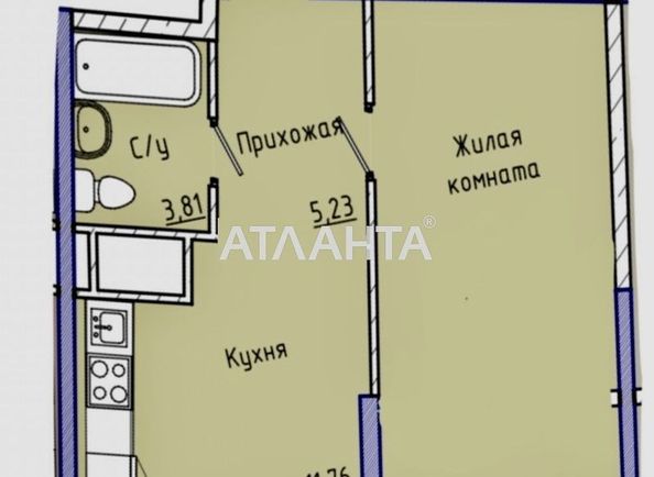1-комнатная квартира по адресу ул. Каманина (площадь 40 м²) - Atlanta.ua - фото 5