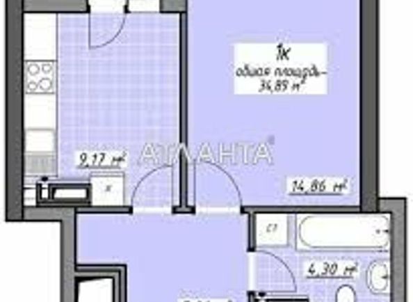 1-кімнатна квартира за адресою Глушко ак. Пр. (площа 35 м²) - Atlanta.ua - фото 2