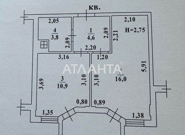 1-комнатная квартира по адресу ул. Радужный м-н (площадь 40 м²) - Atlanta.ua - фото 14