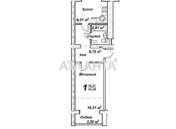 1-room apartment apartment by the address st. Podolskaya (area 45 m²) - Atlanta.ua - photo 12