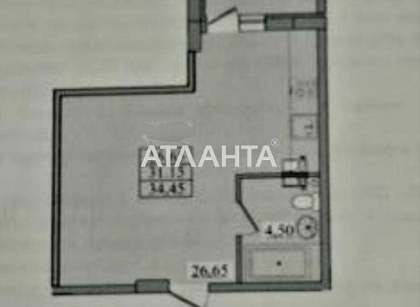 1-комнатная квартира по адресу Ванный пер. (площадь 25,1 м²) - Atlanta.ua - фото 4