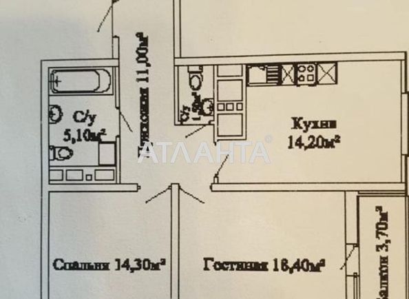 2-rooms apartment apartment by the address st. Lyustdorfskaya dor Chernomorskaya dor (area 65,6 m²) - Atlanta.ua - photo 5
