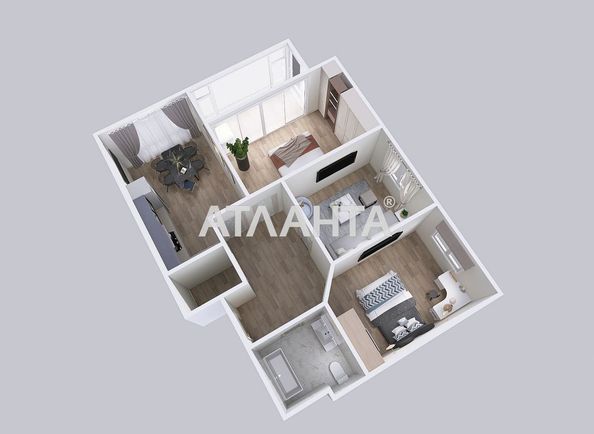 3-кімнатна квартира за адресою вул. Вільямса ак. (площа 68,9 м²) - Atlanta.ua - фото 14