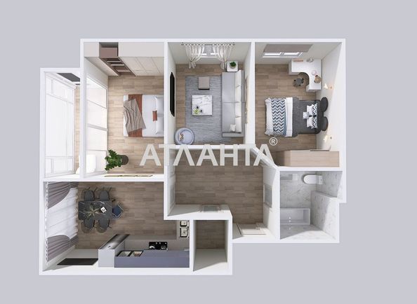3-кімнатна квартира за адресою вул. Вільямса ак. (площа 68,9 м²) - Atlanta.ua - фото 19