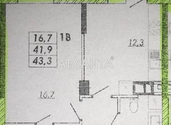 1-room apartment apartment by the address st. Ovidiopolskaya dor (area 43,3 m²) - Atlanta.ua - photo 3