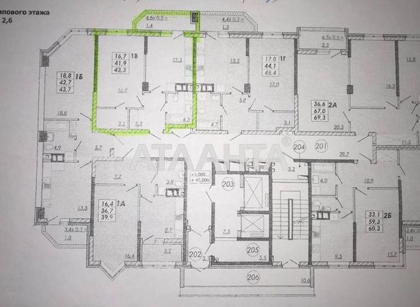 1-room apartment apartment by the address st. Ovidiopolskaya dor (area 43,3 m²) - Atlanta.ua - photo 6