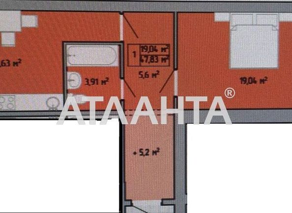 1-комнатная квартира по адресу Небесной Сотни пр. (площадь 55,4 м²) - Atlanta.ua - фото 5