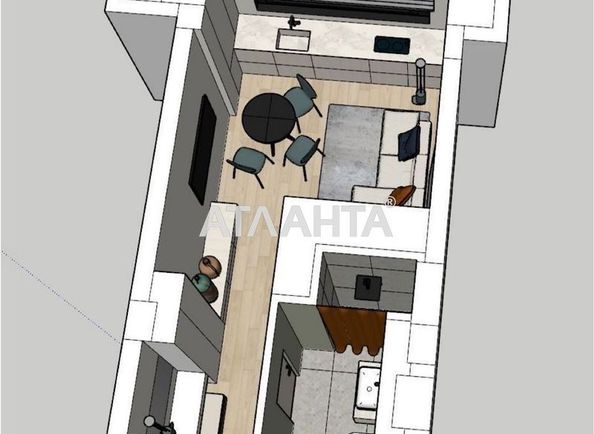 1-кімнатна квартира за адресою вул. Бочарова ген. (площа 24,6 м²) - Atlanta.ua - фото 2