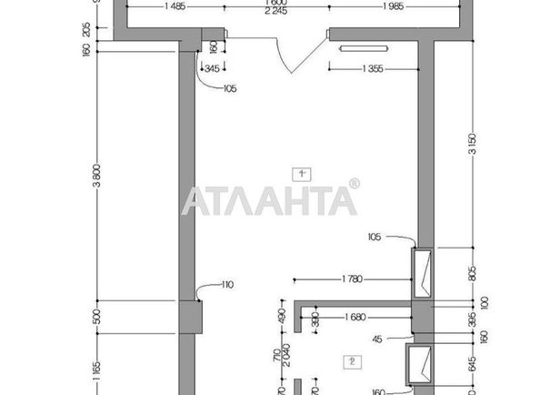 1-кімнатна квартира за адресою вул. Бочарова ген. (площа 24,6 м²) - Atlanta.ua - фото 3