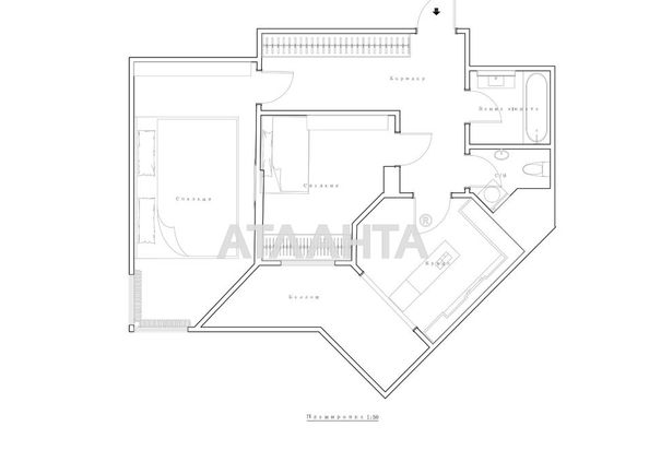 2-rooms apartment apartment by the address st. Ovidiopolskaya dor (area 59 m²) - Atlanta.ua - photo 13