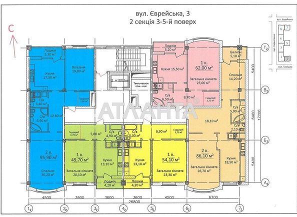 1-room apartment apartment by the address st. Evreyskaya Bebelya (area 62 m²) - Atlanta.ua - photo 6