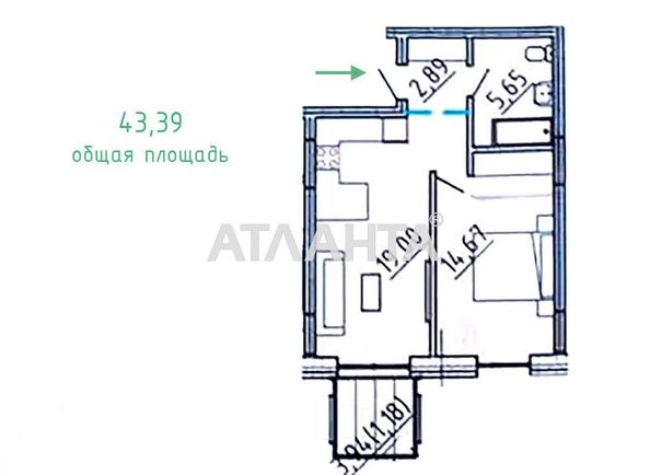 1-room apartment apartment by the address st. Fontanskaya dor Perekopskoy Divizii (area 43,4 m²) - Atlanta.ua - photo 2