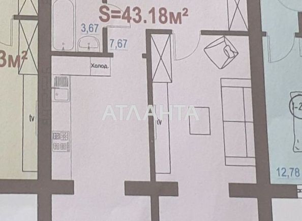 1-кімнатна квартира за адресою вул. Орлика (площа 43 м²) - Atlanta.ua - фото 2