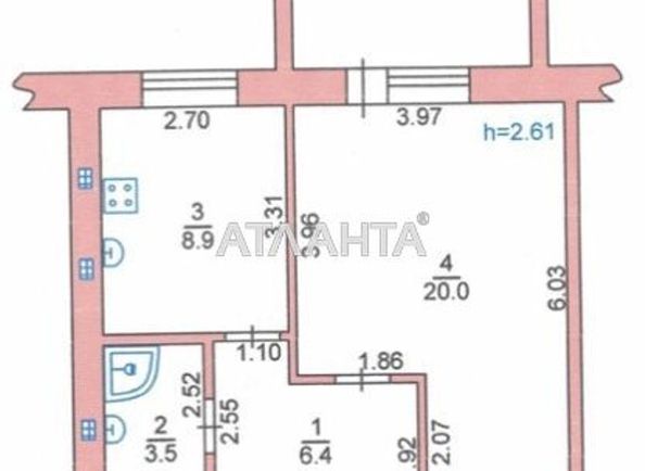 1-room apartment apartment by the address st. Kudryashova Krupskoy (area 38 m²) - Atlanta.ua - photo 6