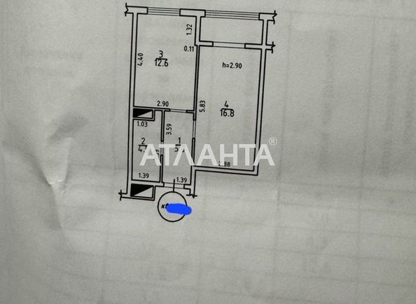 1-room apartment apartment by the address st. Zhemchuzhnaya (area 43 m²) - Atlanta.ua - photo 15