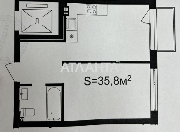1-room apartment apartment by the address st. Shirokaya (area 35,8 m²) - Atlanta.ua - photo 3