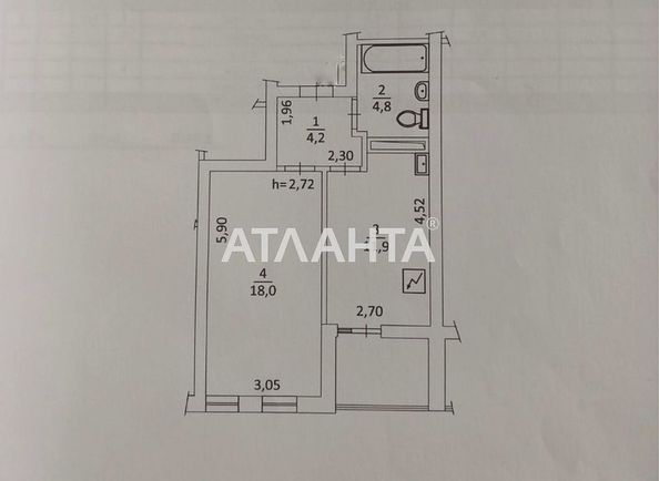 1-кімнатна квартира за адресою вул. Автозаводська (площа 43,6 м²) - Atlanta.ua - фото 3