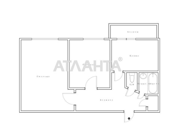 2-комнатная квартира по адресу Овидиопольская дор. 3 (площадь 44,1 м²) - Atlanta.ua - фото 12