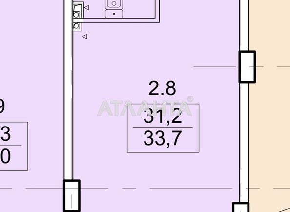 1-кімнатна квартира за адресою Ванний пров. (площа 33,7 м²) - Atlanta.ua - фото 11