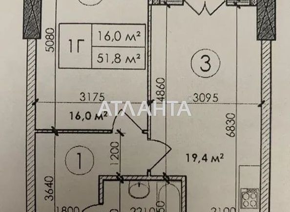 1-кімнатна квартира за адресою Берестейський проспект (площа 53,2 м²) - Atlanta.ua - фото 17