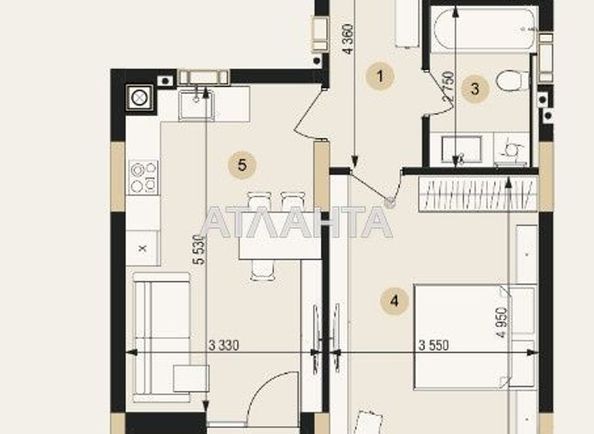 1-кімнатна квартира за адресою вул. Пасічна (площа 54,2 м²) - Atlanta.ua - фото 2