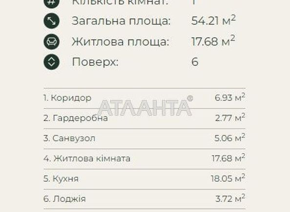 1-кімнатна квартира за адресою вул. Пасічна (площа 54,2 м²) - Atlanta.ua - фото 3