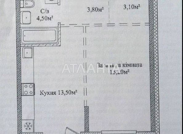 1-кімнатна квартира за адресою вул. Варненська (площа 44 м²) - Atlanta.ua - фото 8