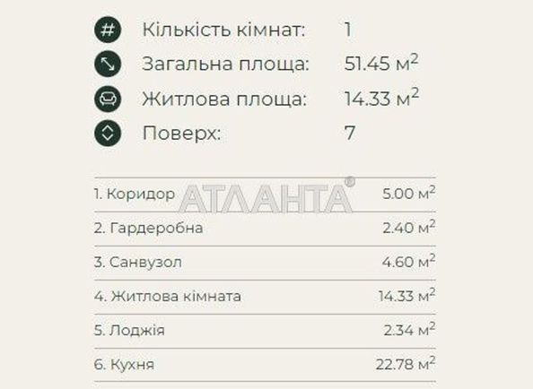 1-кімнатна квартира за адресою вул. Пасічна (площа 51,5 м²) - Atlanta.ua - фото 5