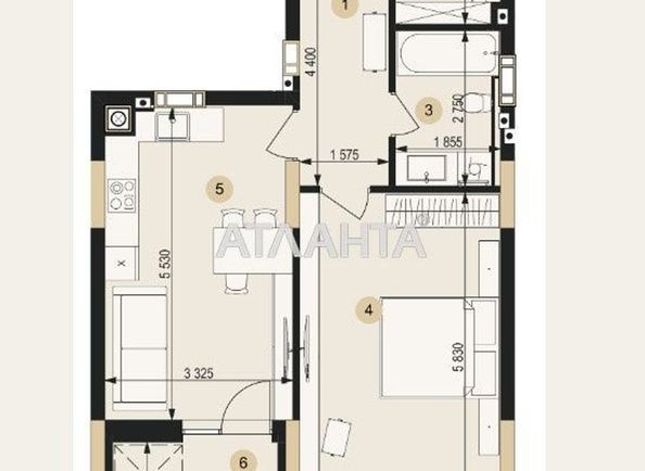 1-кімнатна квартира за адресою вул. Пасічна (площа 55,9 м²) - Atlanta.ua - фото 3
