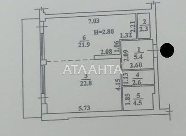 1-room apartment apartment by the address st. Shevchenko pr (area 59,5 m²) - Atlanta.ua - photo 12