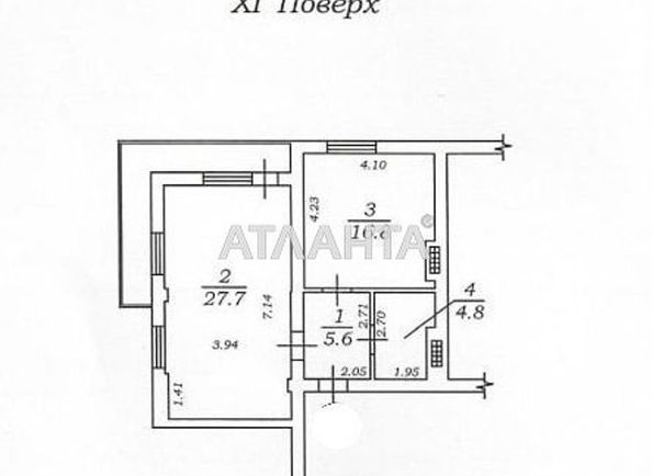 1-room apartment apartment by the address st. Tsvetaeva gen (area 58 m²) - Atlanta.ua - photo 12
