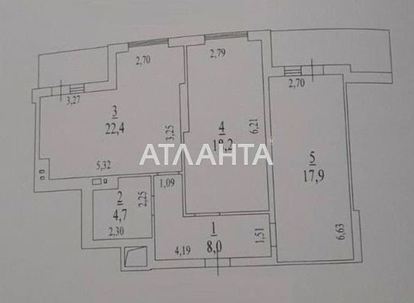 2-rooms apartment apartment by the address st. Novatorov (area 76,4 m²) - Atlanta.ua - photo 3