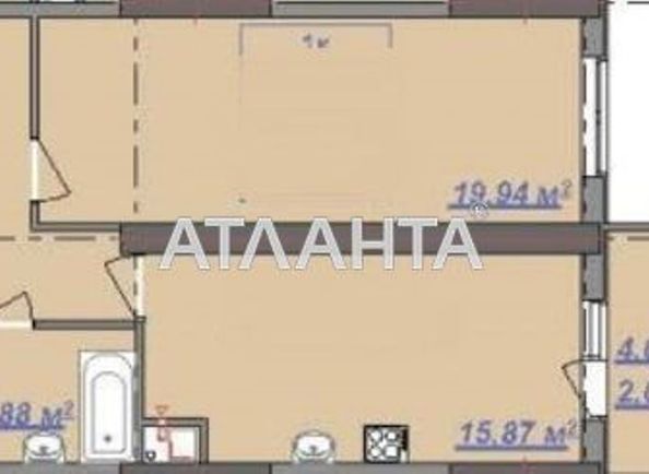 1-room apartment apartment by the address st. Dacha Kovalevskogo Amundsena (area 54 m²) - Atlanta.ua - photo 3