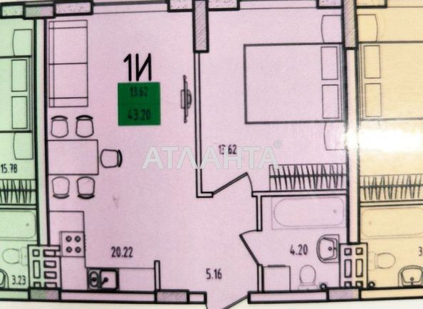 1-кімнатна квартира за адресою вул. Марсельська (площа 43,2 м²) - Atlanta.ua - фото 17