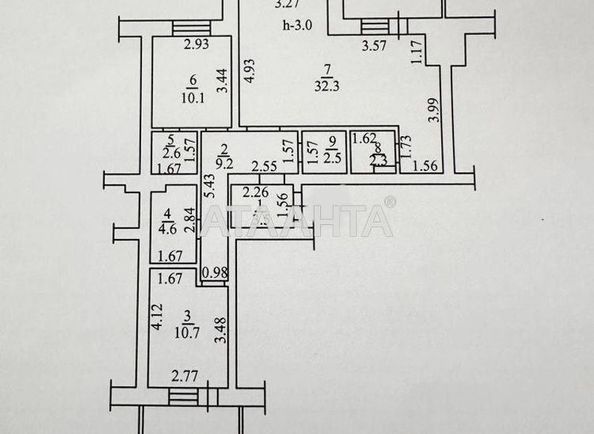 2-rooms apartment apartment by the address st. Tramvaynaya (area 81,5 m²) - Atlanta.ua