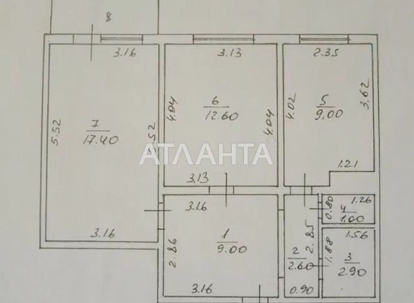 2-rooms apartment apartment by the address st. Chernomorskaya (area 56 m²) - Atlanta.ua - photo 9