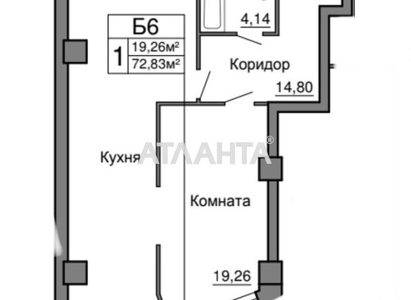 1-room apartment apartment by the address st. Morekhodnyy per (area 72,8 m²) - Atlanta.ua - photo 3