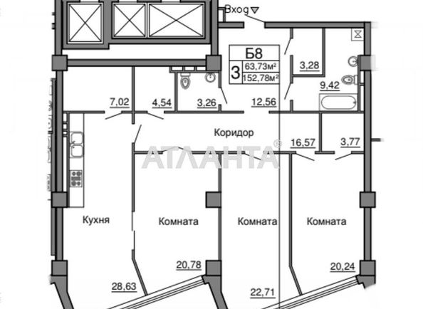3-комнатная квартира по адресу Мореходный пер. (площадь 157,8 м²) - Atlanta.ua - фото 2