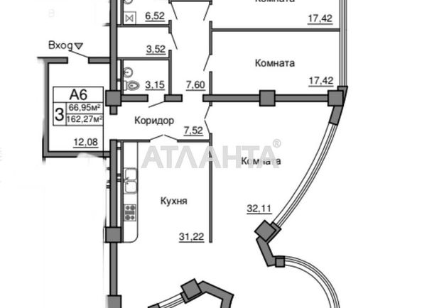 3-комнатная квартира по адресу Мореходный пер. (площадь 181,6 м²) - Atlanta.ua - фото 2