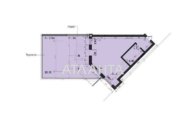 1-room apartment apartment by the address st. Dacha Kovalevskogo Amundsena (area 61 m²) - Atlanta.ua - photo 3