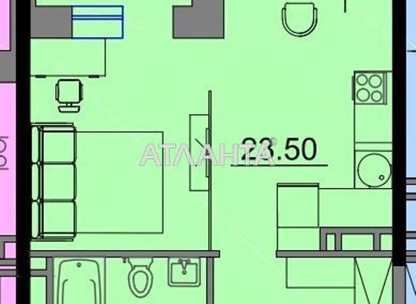 1-room apartment apartment by the address st. Kosvennaya Vegera (area 35,7 m²) - Atlanta.ua - photo 3