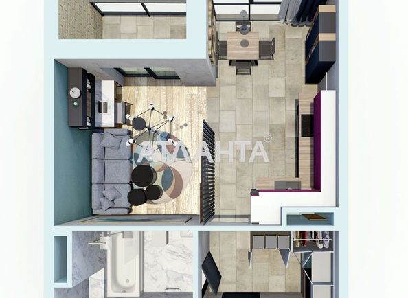 1-room apartment apartment by the address st. Kosvennaya Vegera (area 35,7 m²) - Atlanta.ua - photo 4