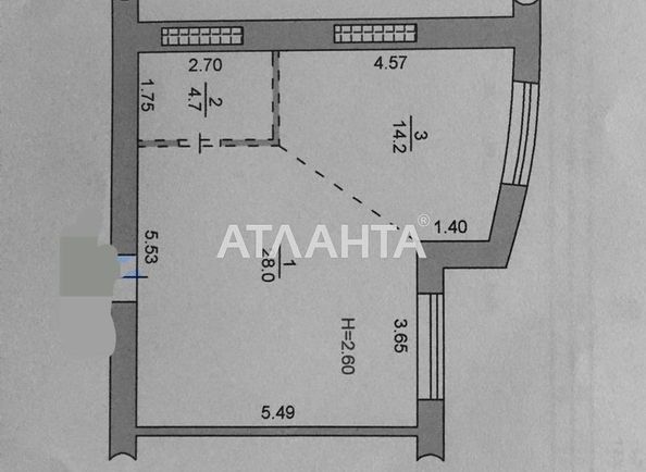 1-комнатная квартира по адресу ул. Парусная (площадь 47 м²) - Atlanta.ua - фото 2