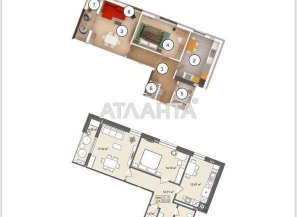 2-кімнатна квартира за адресою вул. Ясна (площа 68,1 м²) - Atlanta.ua - фото 2