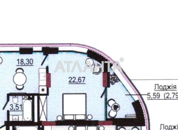 1-комнатная квартира по адресу ул. Аркадийская Аллея (площадь 47,3 м²) - Atlanta.ua - фото 7