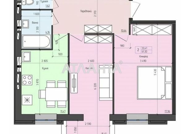 2-комнатная квартира по адресу ул. Мичурина (площадь 63 м²) - Atlanta.ua - фото 6