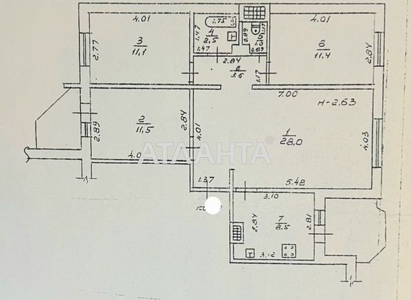 4+-rooms apartment apartment by the address st. Skvortsova (area 81,9 m²) - Atlanta.ua - photo 4