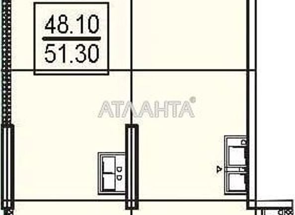 1-комнатная квартира по адресу ул. Дача Ковалевского (площадь 51,3 м²) - Atlanta.ua - фото 2