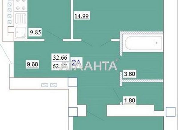 2-комнатная квартира по адресу ул. Цветаева ген. (площадь 61,9 м²) - Atlanta.ua - фото 3