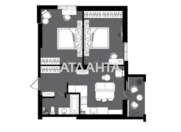 2-rooms apartment apartment by the address st. Dacha Kovalevskogo Amundsena (area 59,5 m²) - Atlanta.ua - photo 3